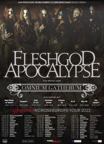 fleshgod apocalypse,omnium gatherum Bandfoto